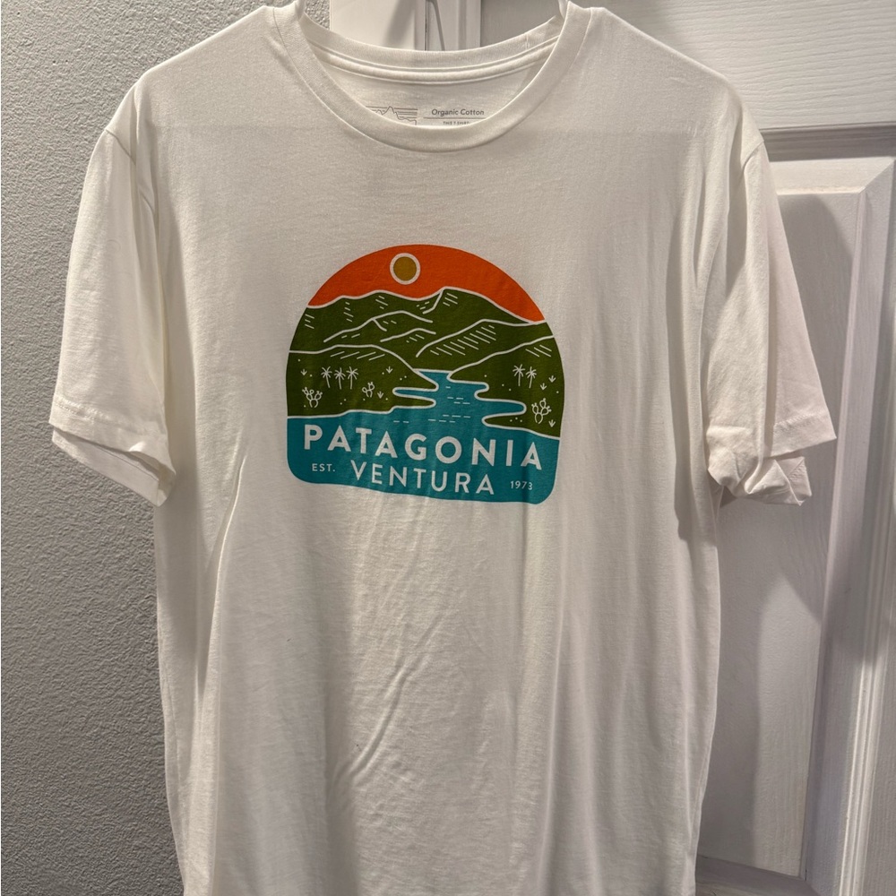 Patagonia Ventura HQExclusive White Tee with Colorful Graphic